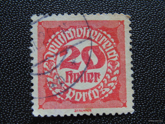 Австрия 1920 г.  Доплатная.