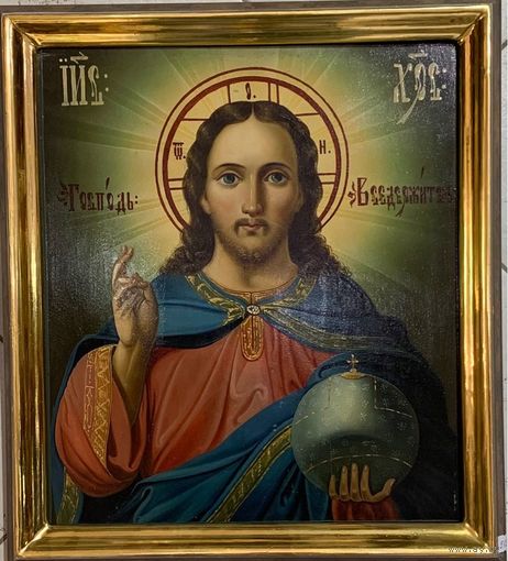 Господь Вседержитель. Центральная Россия, XIX/XX век. 31х35 см.