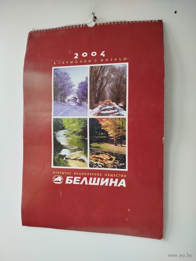 Календарь "БЕЛШИНА" (г. Бобруйск) на 2004 г. (Настенный, перекидной)