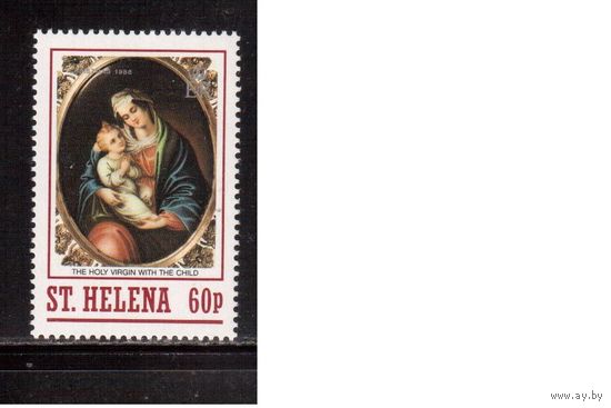 Санта Елена-1988,(Мих.490)  **  , Рождество, Живопись
