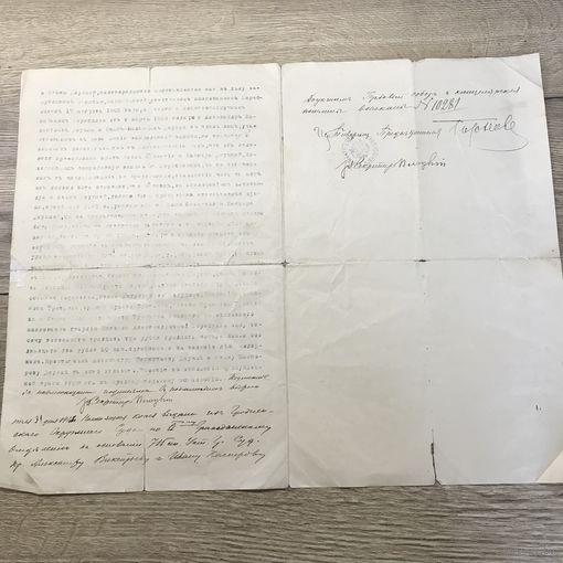 Судебный документ 1905г.