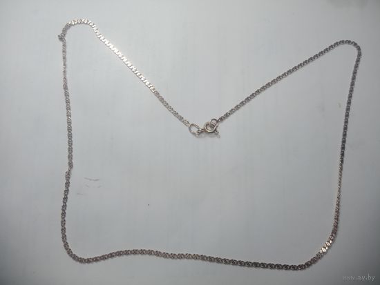 Серебряная цепочка в позолоте , 4.29 грамма . 50 см .