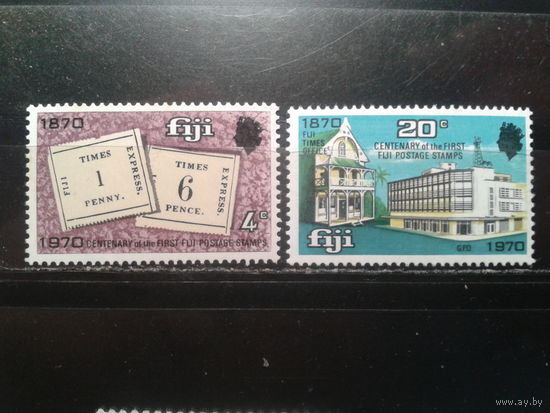 Фиджи, колония Англии, 1970. 100 лет почтовой марке Фиджи**. Mi-2,4 евро гаш.