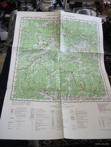 ЛЕЛЬЧИЦЫ. Карта КГ СМ РБ, масштаб 1:200 000(1 см=2 км), 1993 г. Торги!