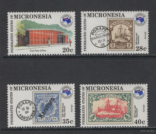 Почта Микронезия 1984** Фил.выставка Ausipex 84, Авиапочта, Марки на марках