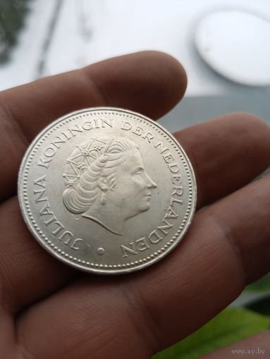 10 гульденов 1945-1970г ,25 лет освобождения Нидерландов от фашистских захватчиков