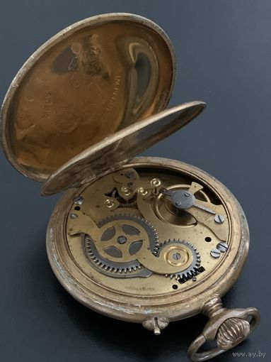 Швейцарские Позолоченные Карманные часы - Хронометр . 1900 г.