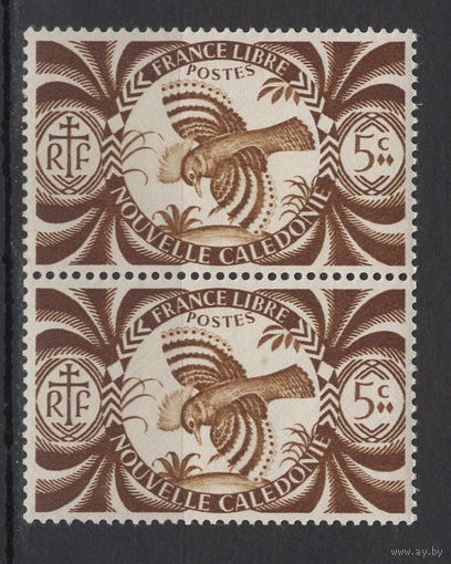 Французская Новая Каледония 1943** Птица Кагу
