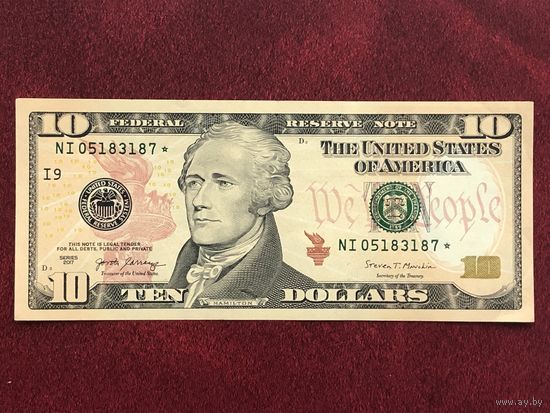 10 долларов США 2017 со звездой, (I) Minneapolis