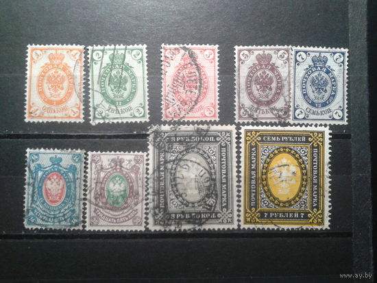 Россия, 1889/1892. Стандарт, герб, полная серия. Mi-45 евро гаш.
