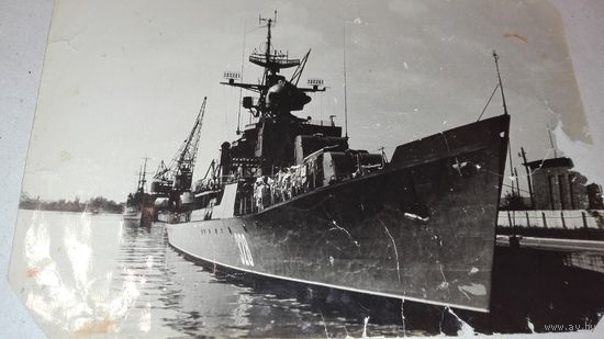 Старая Фотография с военным кораблем СССР