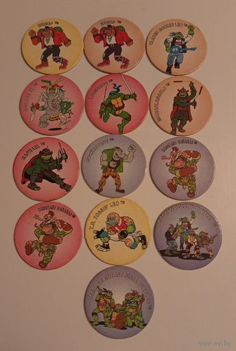 Фишки Ninja Tortues (Черепашки Ниндзя) #1, 4, 14, 18, 48, 54, 68, 87, 92, 93, 111, 122, 142