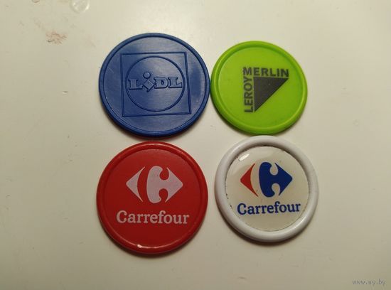 Жетоны торговые: Lidl, Carrefour, Merlin.(1)
