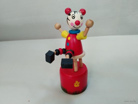 Игрушка деревянная Клоун СССР