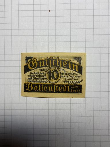 Нотгельд 10 пфеннигов Германия-3012