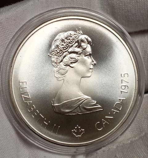 10 дол 1975 (1,5 унц. великолепного серебра), Канада "Парусный спорт", небольшой тираж!