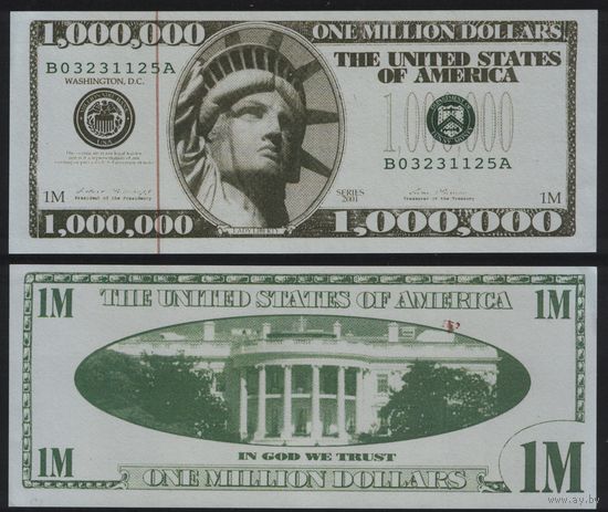 Сувенир США US_ свобода и капитолия 1.000.000 долларов 2001 год B03231125A (na07 ТОРГ/ВАША ЦЕНА
