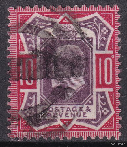 90.Br. Великобритания. Эдуард VII. 10P. 1902 г. Стандарт. Mi.#113A.