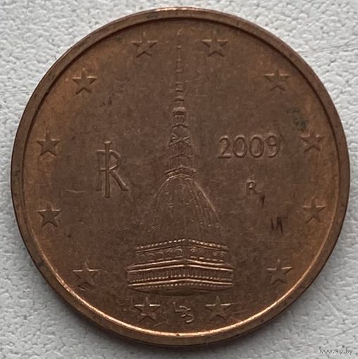 Италия 2 евроцента 2009 г.