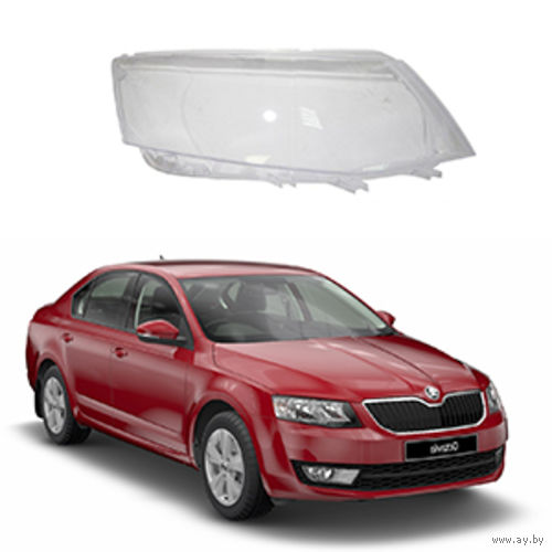 Стекла фар левое и правое skoda oktavia 3 A7. 2013-2017г.в.