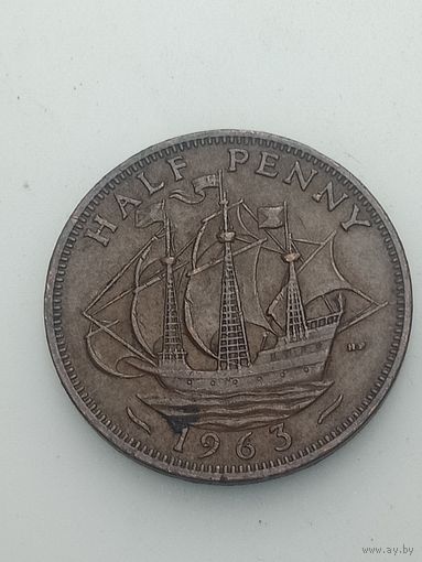 Великобритания 1/2 пенни 1963 года .