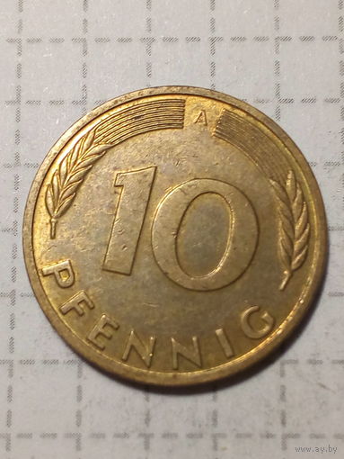 10 пфенниги ГДР  1991 A год