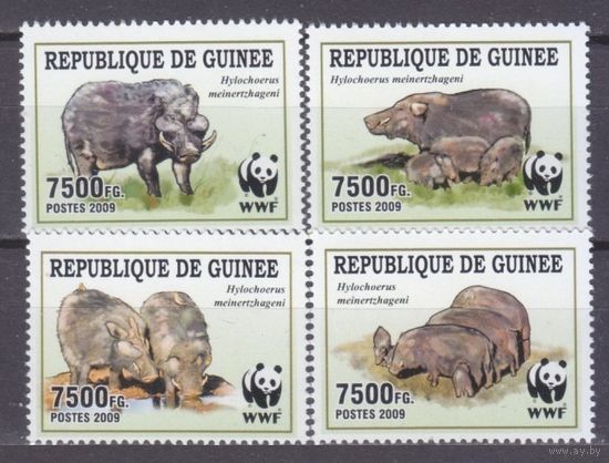 2009 Гвинея 6714-6717 WWF / Фауна 10,00 евро