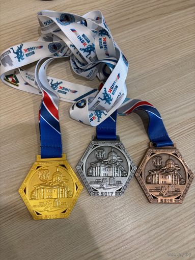 Медали Минского полумарафона 2017 года (3 шт.)