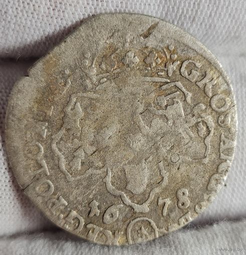 6 грошей шестак 1678 года Речь Посполитая Ян III Собеский