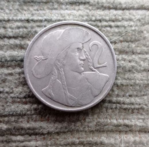 Werty71 Чехословакия 2 кроны 1948 Редкая