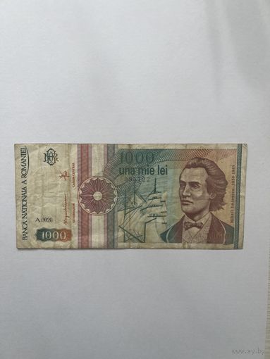 Румыния. 1000 лей. 1991 год. А0026