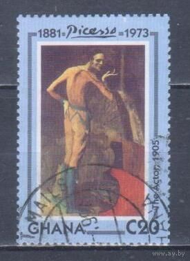 [158] Гана 1993. Культура.Искусство.Живопись.Пикассо. Гашеная марка.
