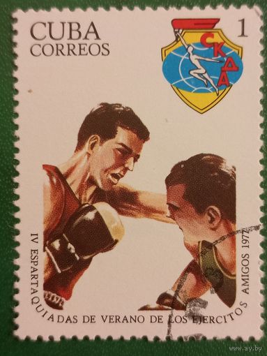 Куба 1977. Спорт. Бокс. Марка из серии