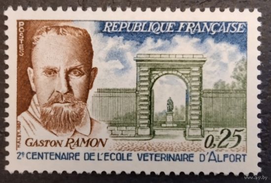 Франция. 1967г. Mi1584**. Профессор Гастон Рамон, ветеринар.
