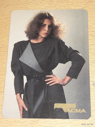 Календарик пластиковый 1987 Внешторг. Тасма. Пластик