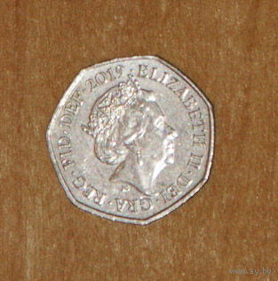 Британия 50 пенсов 2019 XF