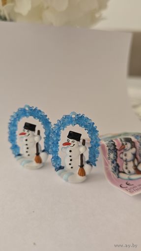Фигурка Kinder, Schone Adventszeit со снеговиком из  Новогодней серии 1998)