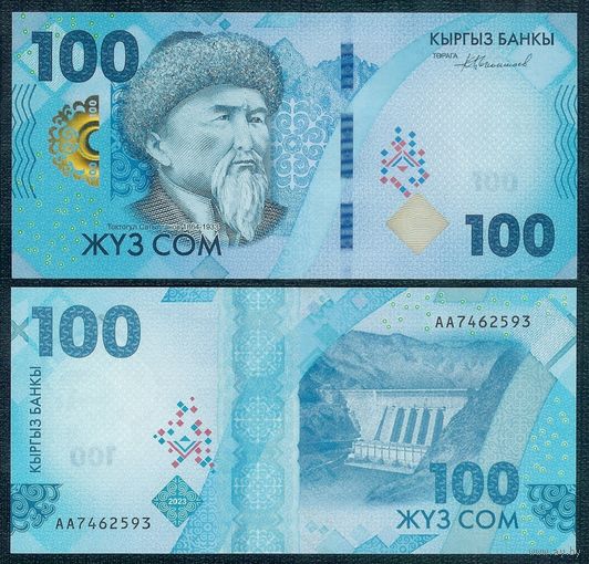 Кыргызстан (Киргизия) 100 сом 2023 год, UNC