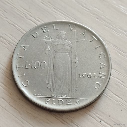 Ватикан 100 лир 1962г.
