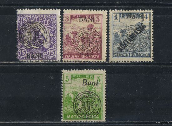 Румыния Трансильвания Локал 1919 Надп на марках Венгрии Стандарт #24I,27I,52,65*