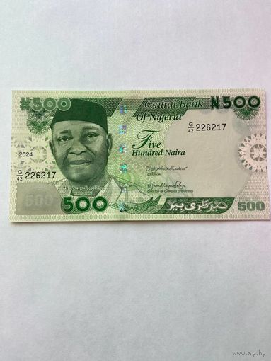 Нигерия 500 наира образца 2024 года UNC