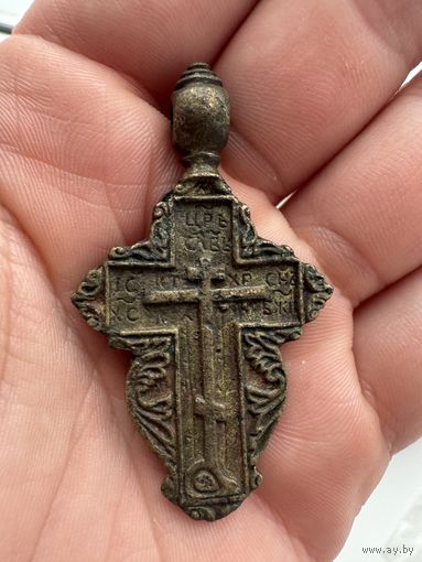 Крестик нательный старинный "Лепесток"