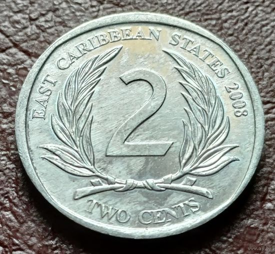 Восточные Карибы 2 цента, 2008    ( 2-1-7 )