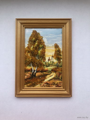 Картина, панно с янтарной крошкой