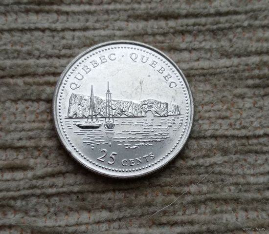 Werty71 Канада 25 центов 1992 года 1 квотер 125 лет конфедерации Квебек Корабль