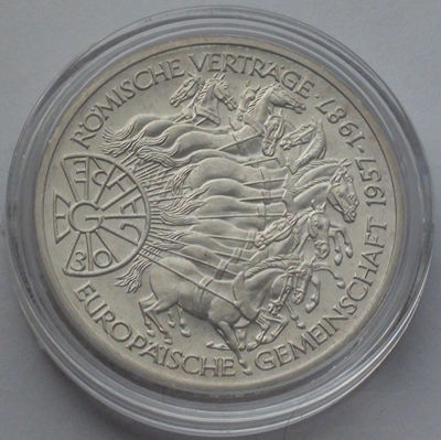 Германия 10 марок, 1987, 30-я годовщина подписания Римского договора