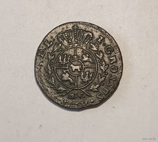 Панятоўскi. Грош 1793. Пореже
