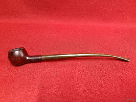 С рубля без мц. трубка курительная длиная ВРК Churchwarden 62 67, бриар эбонит, Чехия. длина 28см. диам чаши 3.4см. высота чаши 3.3см.