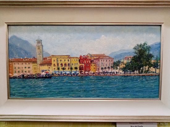 Кондрусевич П. "Riva del Garda", 20х40см. 2019г. х.м.