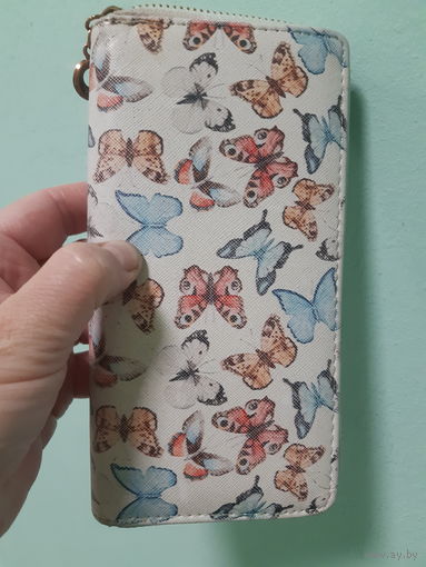 Кошелек женский принт бабочки.